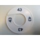 Maatring 9 cm wit/zw 43 